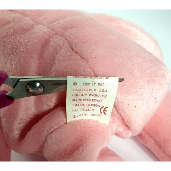 Ty Beanie Babies MUM Bear 8.5" Plush Mothers Day Pink Lavender Embroidery 2001 - Picture 6 of 8